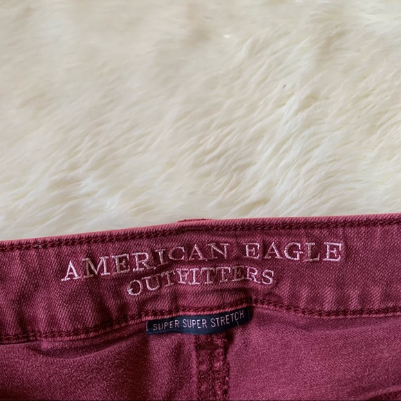 American Eagle Red Jegging Crop Size 0 - Picture 6 of 12